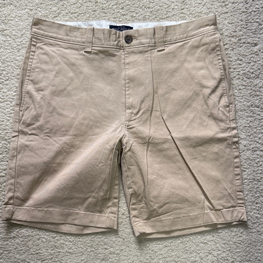 J. Crew Men's Beige Flat Front Shorts